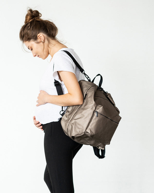 Classic Diaper Bag | Warm Silver Canvas