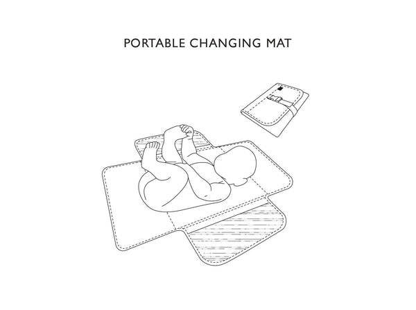 Baby Portable Changing Mat Clutch